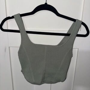 Babaton Sage Green Crop Top